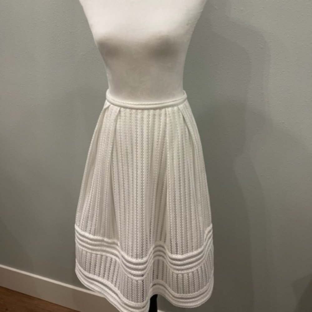 H and M White crochet skirt